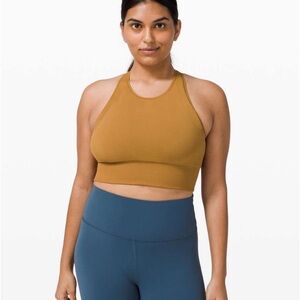 Lululemon Ebb to Train Bra size 6 Spiced Bronze high neck